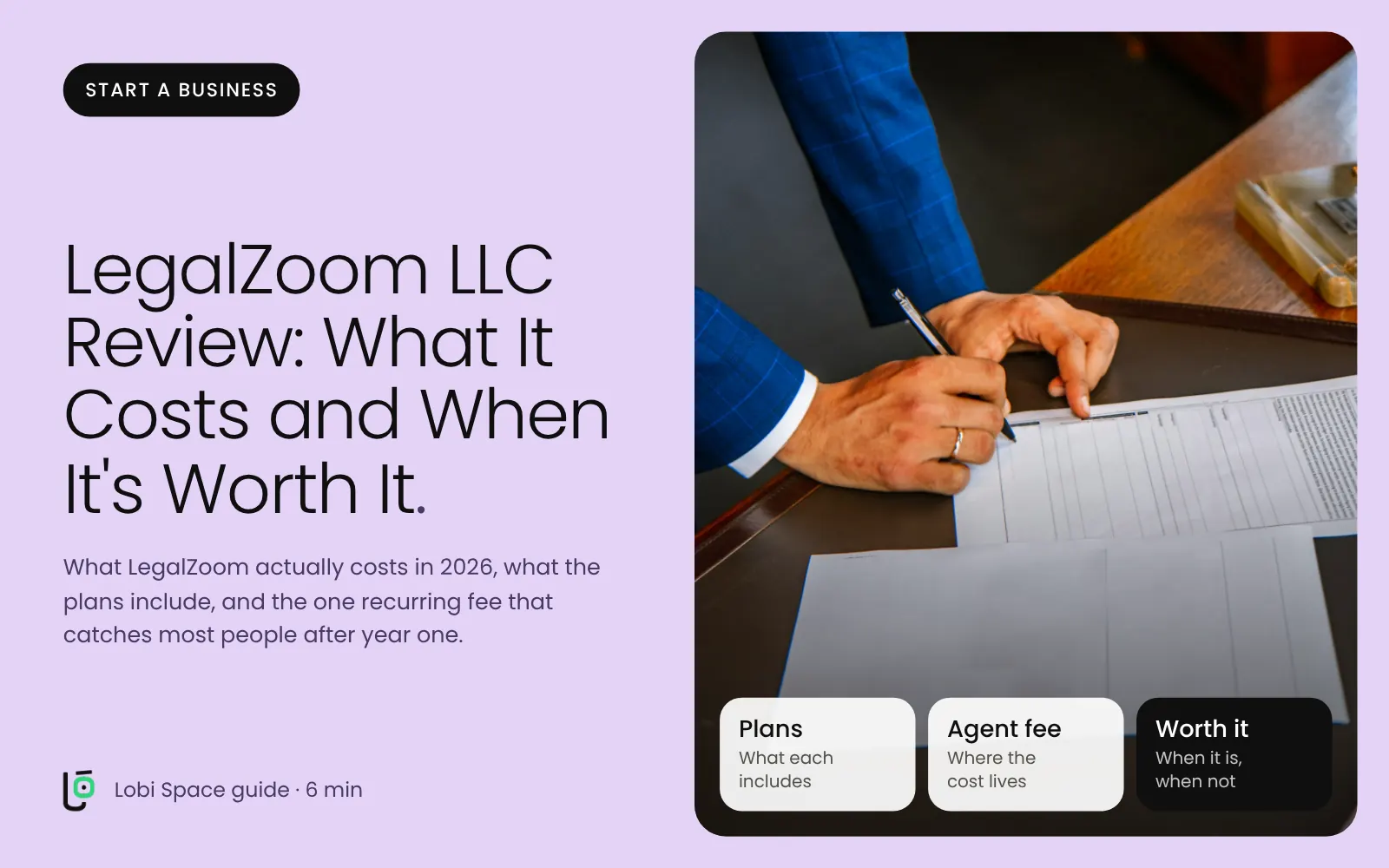 A person filling out a paper form, with the key points: Plans: What each includes; Agent fee: Where the cost lives; Worth it: When it is, when not.