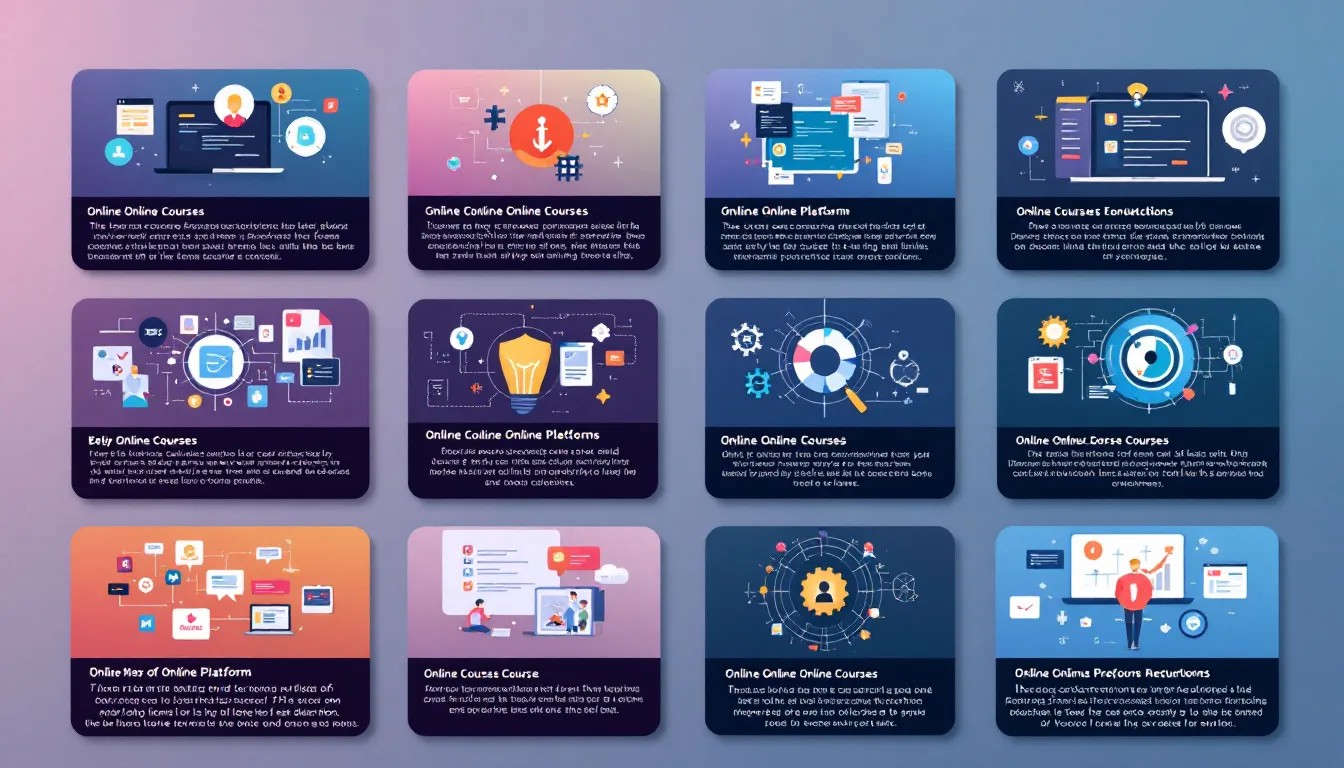 Different types of online courses platforms categorized visually.