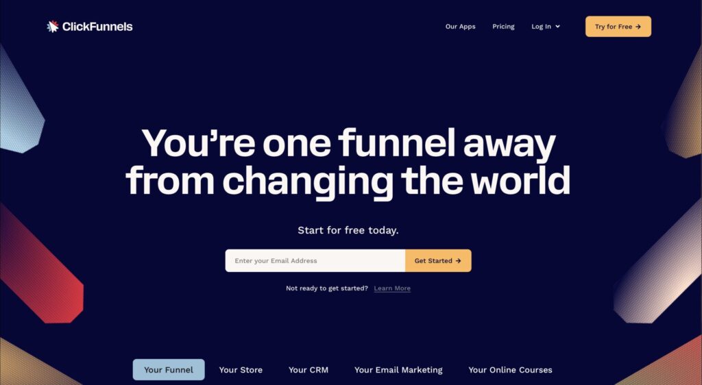 click funnel header image