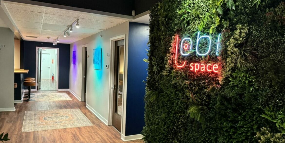 main entrance at lobi space, the top office space in chicago